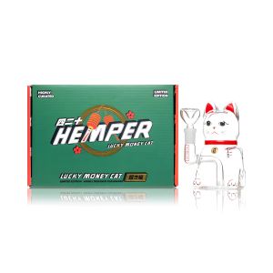 Hemper Lucky Money Cat Bong en verre chat porte-bonheur Maneki-neko