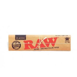 Papier à rouler RAW Classic King Size Slim carnet feuilles naturelles