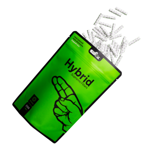 Hybrid Supreme Filter 6.4mm – Box mit 250 Aktivkohlefiltern zum Selbstdrehen.