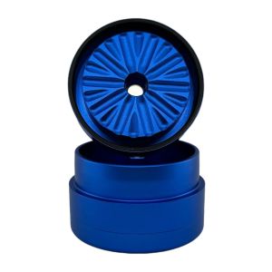 Flower Mill Standard 2.5 Zoll Grinder aus blau eloxiertem Aluminium – Next Gen Modell

