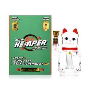 Hemper Lucky Money Cat Puffco Peak Top aus Glas für Puffco Peak Pro