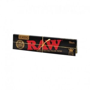 RAW Black King Size Slim Zigarettenpapier – extrafeines, ungebleichtes Papier für intensiven Geschmack.