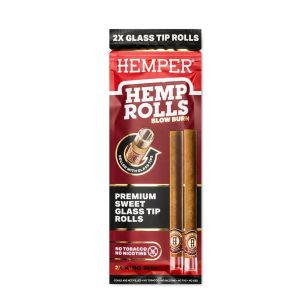 Hemper Hemp Rolls King Size Hanf Pre-Rolled Glas Filter Clamshell