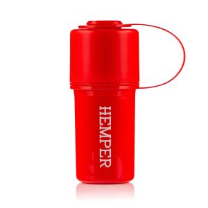 Hemper The Keeper Red 3-in-1 Grinder Storage Container geschlossen