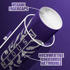 Medusa Filters Violet 50Stk – Aktivkohle Filter 6mm