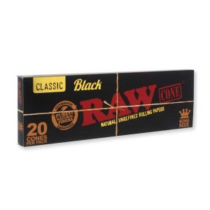 Raw Black Cones 20pcs King Size 